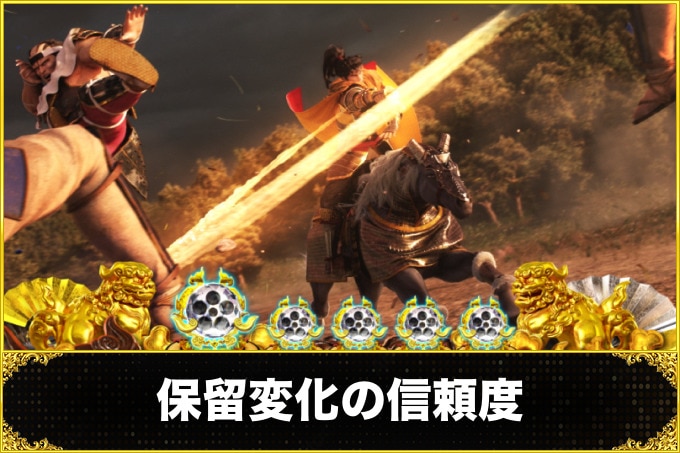 花の慶次 黄金の一撃 保留変化の信頼度