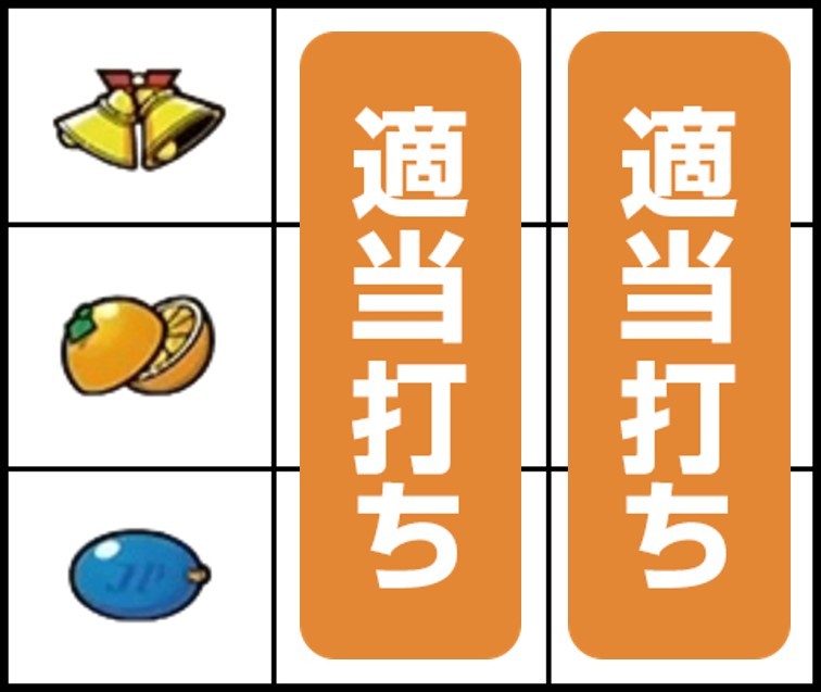 ネオプラネットスマスロ　オレンジ中段停止時