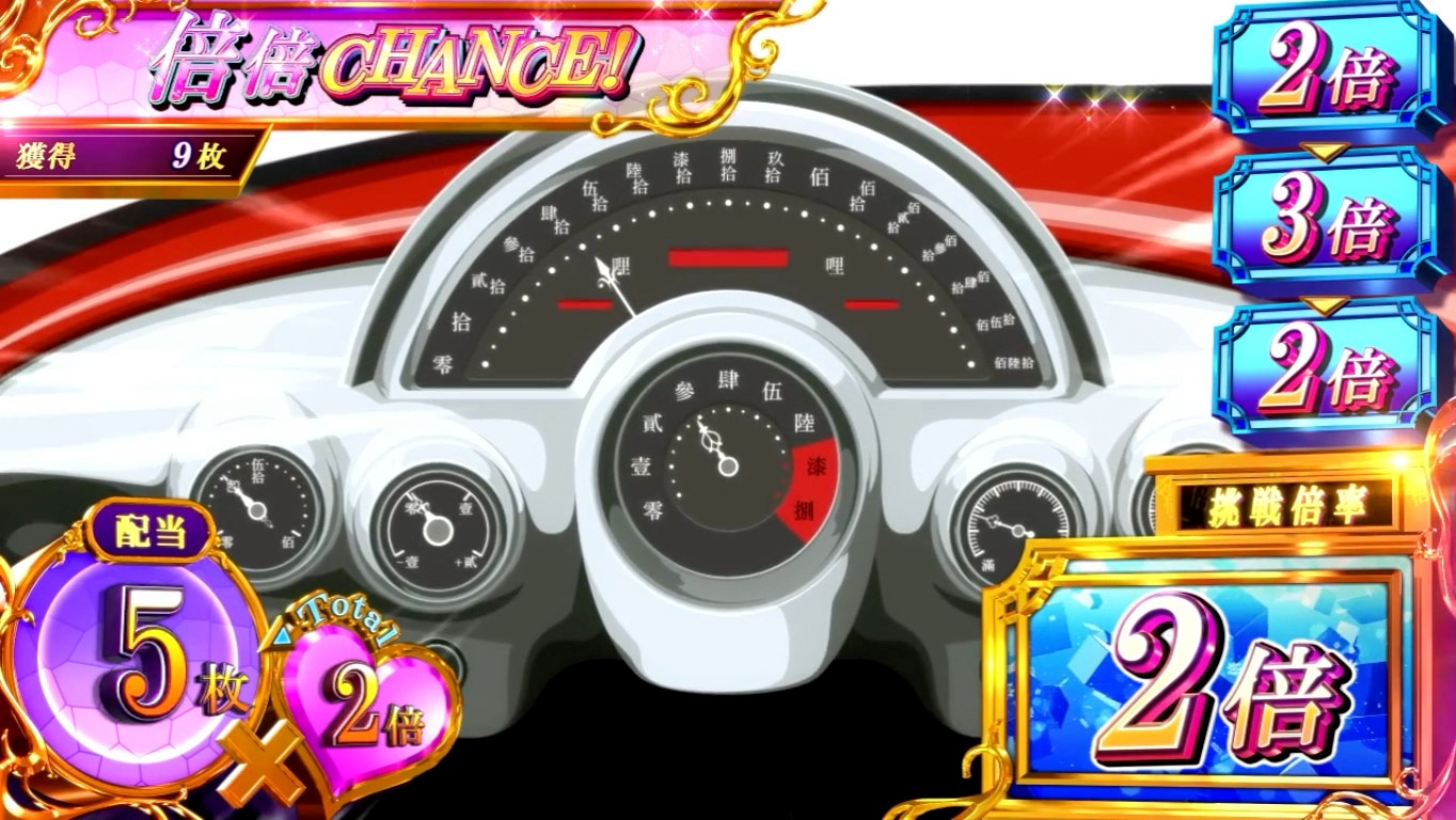 化物語スマスロ(スロット)　倍倍チャンス消化中画面