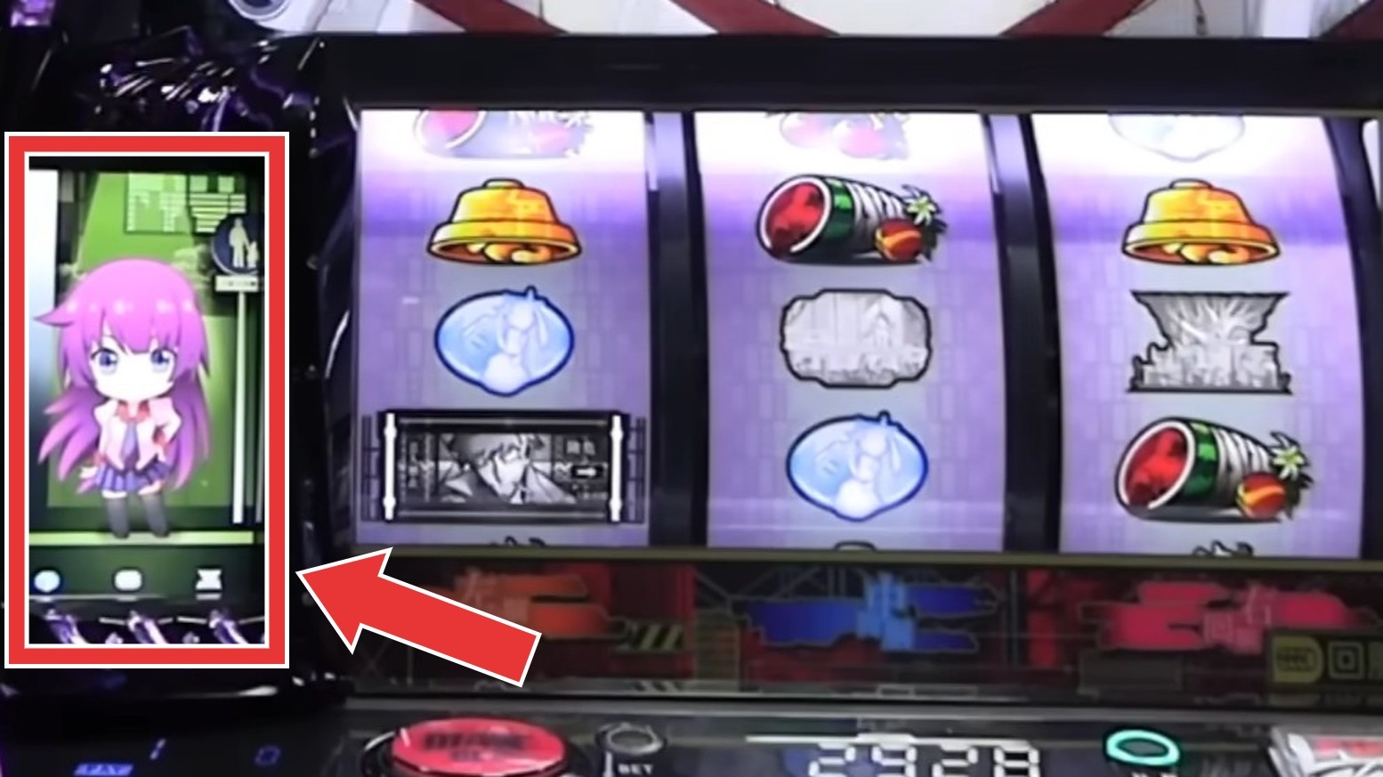 化物語スマスロ　サブ液晶タッチでボイスが発生