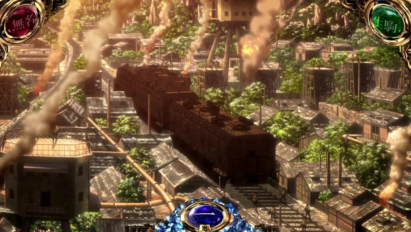 カバネリスマスロ(甲鉄城のカバネリ 海門決戦 スロット) 第六区画線路沿い ステージ