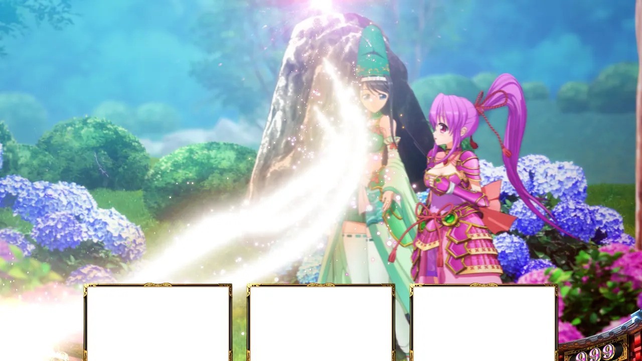 戦国乙女5スマスロ(スマスロ戦国乙女5 業火を穿つ宿焔の双刃)　周期示唆　光演出　白