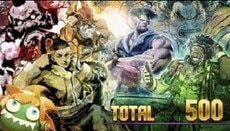 ストリートファイター6スマスロ(スト6スロット)　ボーナス終了画面　男性ファイター集合