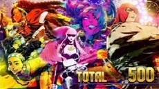 ストリートファイター6スマスロ(スト6スロット)　ボーナス終了画面　女性ファイター集合