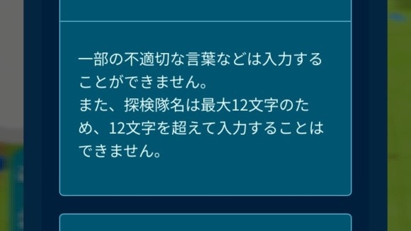 不適切な名前は設定できない