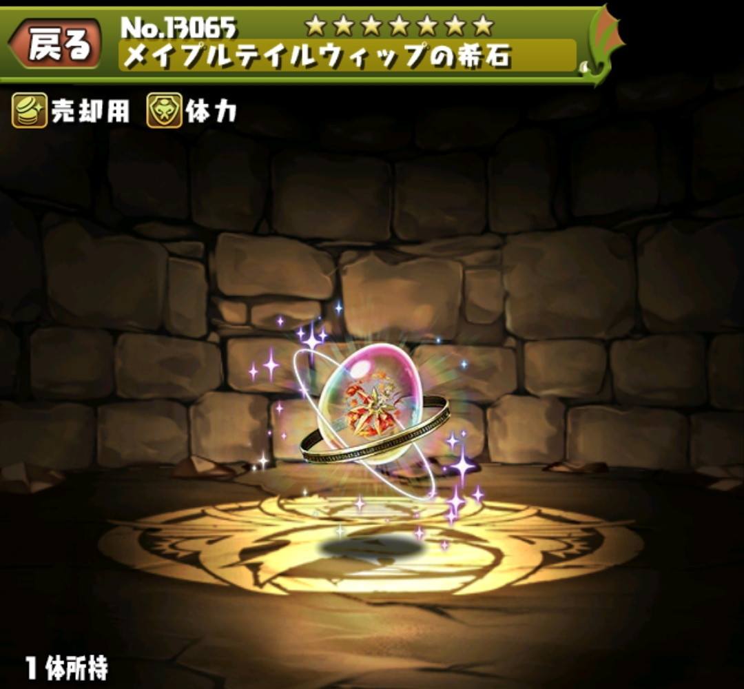 メイプルテイルウィップの希石