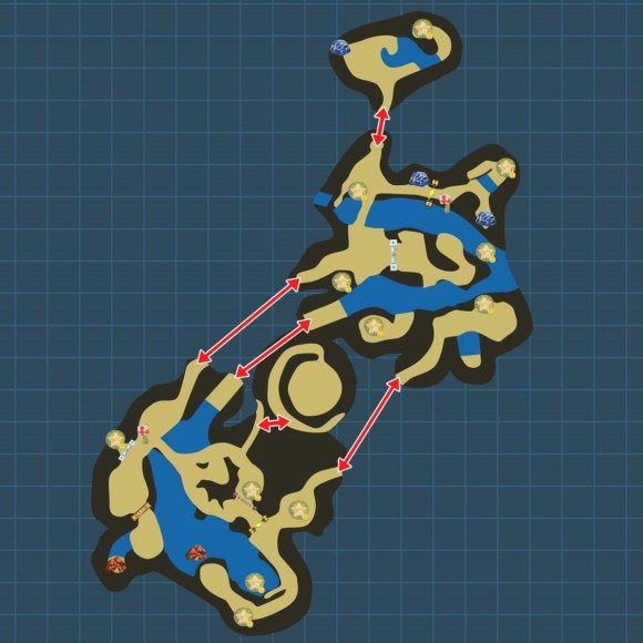 交わりの渓流　MAP