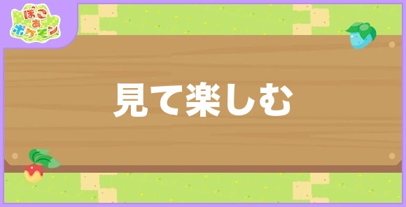 見て楽しむが好きなポケモン一覧