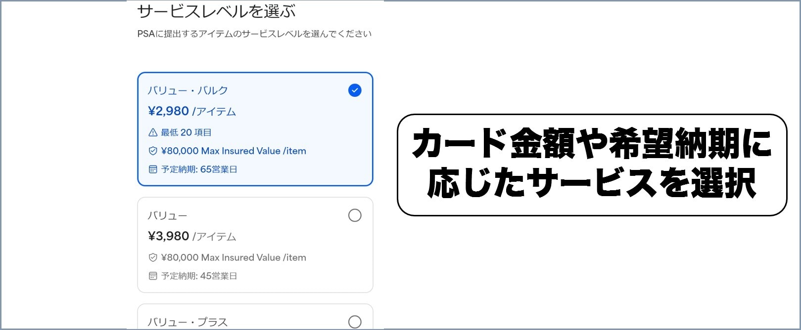PSA サービスレベル