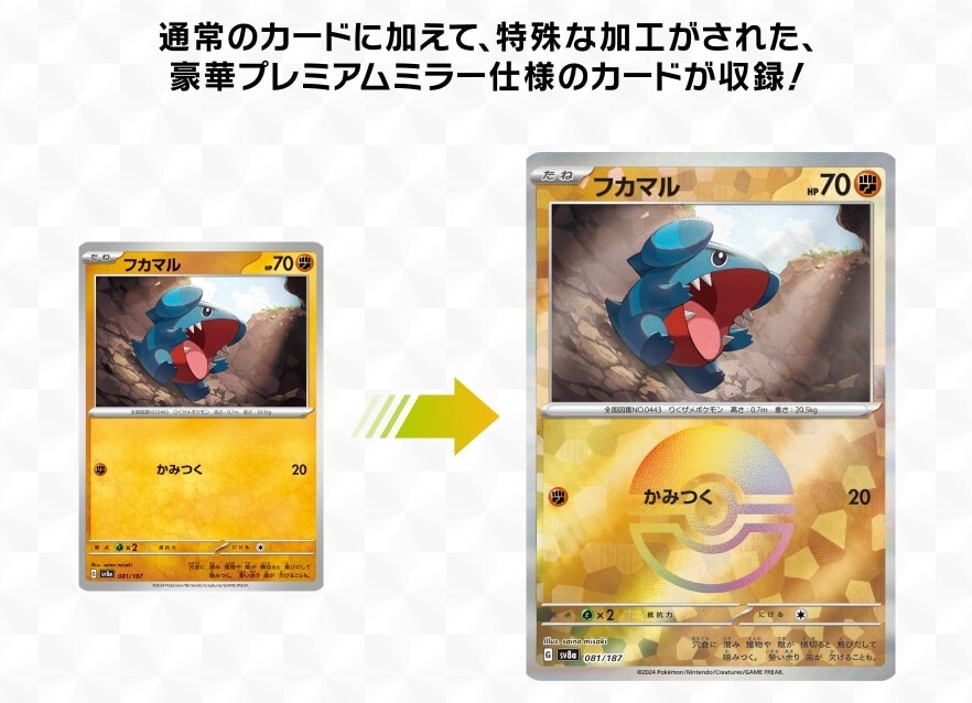 ノーマルカードにはミラー仕様のカードあり