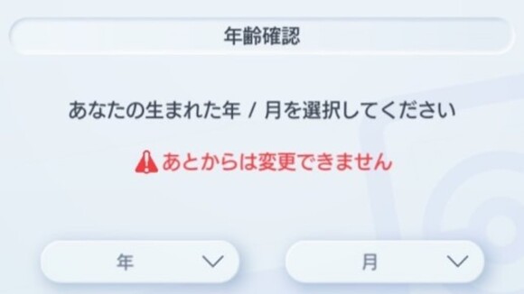 年齢はあとから変更できない