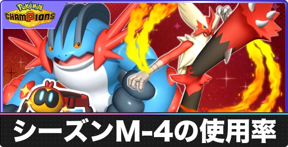 【ポケモンチャンピオンズ】シーズンM-4の使用率
