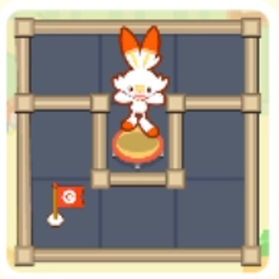 ヒバニーのジャンプでめいろ