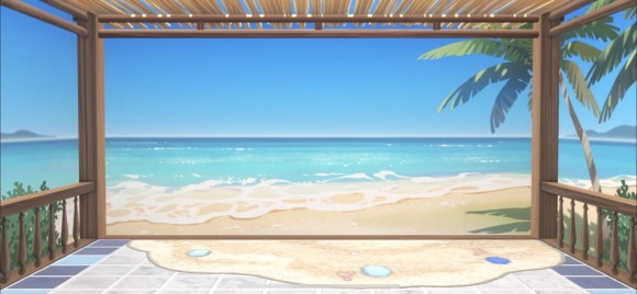 晴れた海の部屋