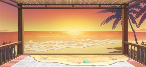 夕日の海の部屋