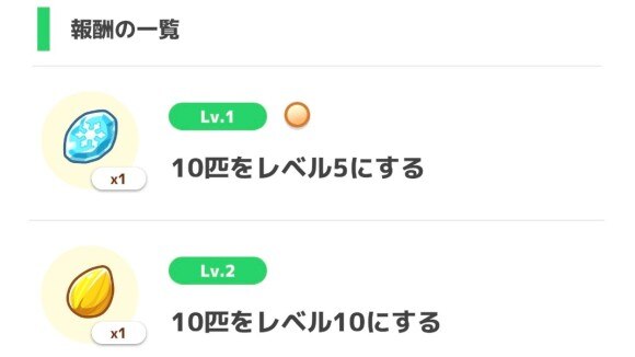 アチーブメント報酬