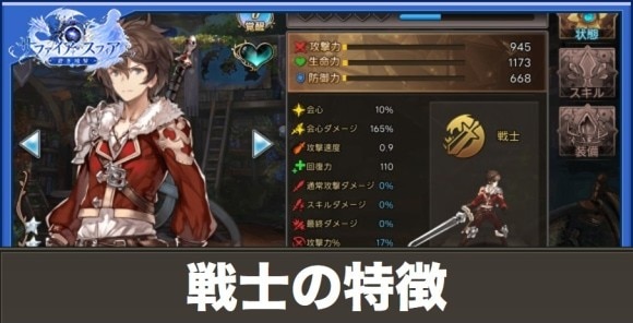 戦士の特徴