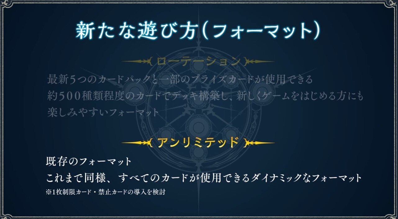 アンリミテッドとは?【すべてのカードが使用可能】