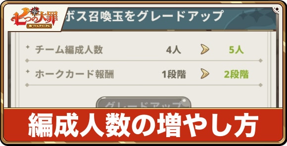 編成人数の増やし方