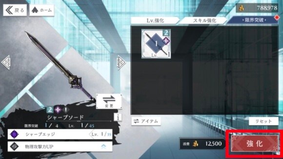 限界突破 選択
