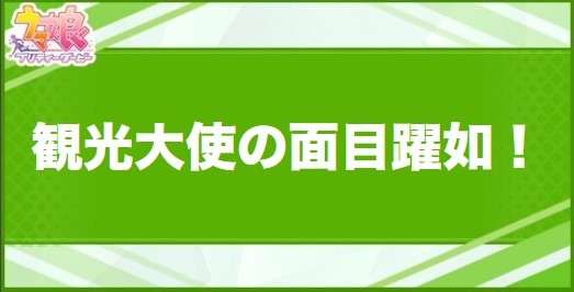 観光大使の面目躍如！の効果と取得できるサポート・キャラ
