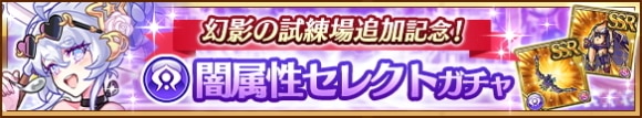 幻影の試練場追加記念セレクトガチャの当たりまとめ
