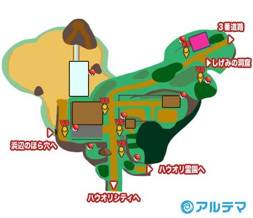 2番道路の出現ポケモンとマップ/入手道具