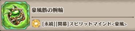 豪風骸の腕輪の評価とスキル詳細