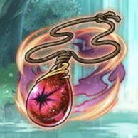 深紅に輝く首飾り