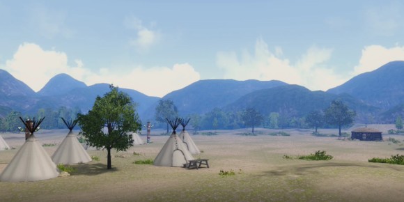 草原のキャンプ場